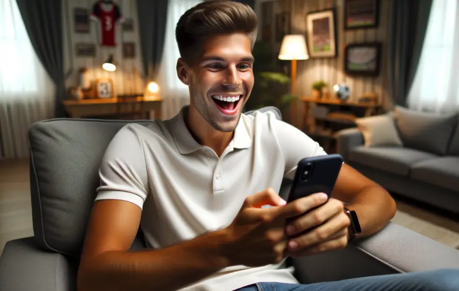 this man is happy to find reliable information