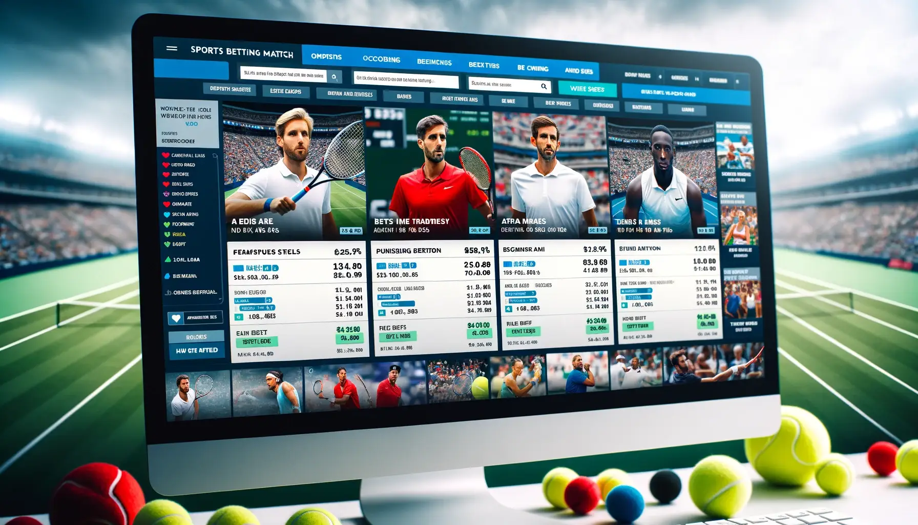 A site to compare tennis players